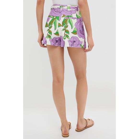 HYACINTH HOUSE Lilac Floral Cuffed Conor Shorts Size M NWT - Picture 2 of 8